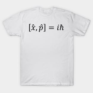 Heisenberg Uncertainty Principle Using Commutators T-Shirt